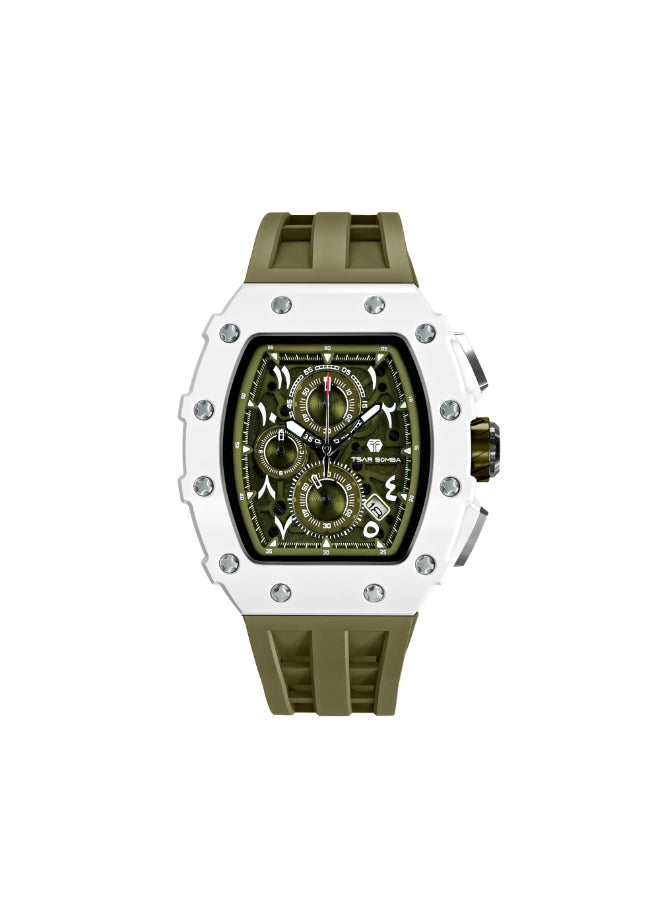 TSAR BOMBA Men's Silicone Analog Watch TB8204QA-03 - 43.5*50.7 mm - Image 1